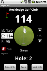 SkyDroid Golf App Android 2.1