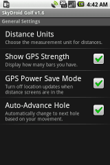 Settings Screen